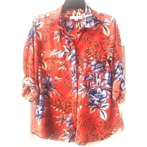 🌼 LOFT Button Down Utility Sleeve Blouse